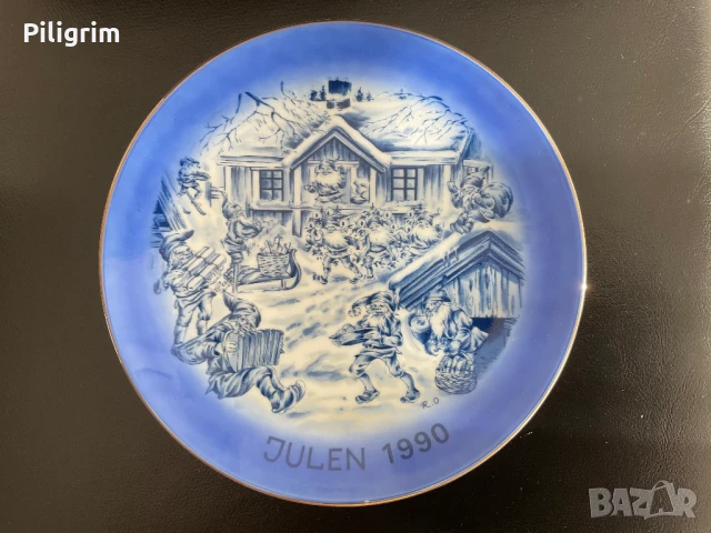 Чиния, Коледа, 1990, Произведено в лимитирана серия 3000 тираж., снимка 1