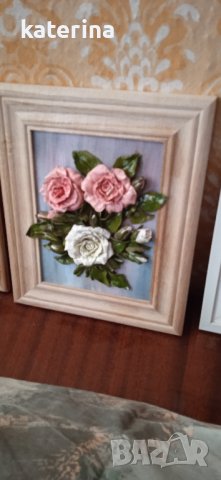 Релефни пластики -цветя, снимка 16 - Картини - 39021895