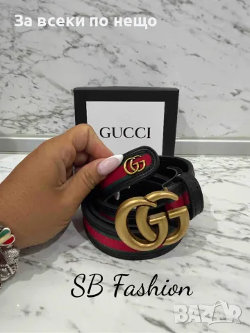 Gucci Дамски Черен Колан Естествена Кожа Със Златиста Катарама Код SBF21