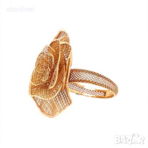 Златен дамски пръстен 4,55гр. размер:57 14кр. проба:585 модел:18909-1, снимка 2 - Пръстени - 41897058