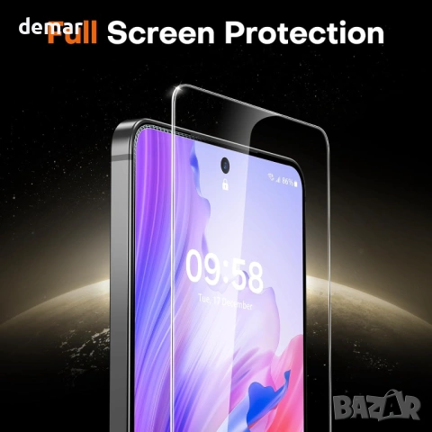 TOCOL 2 бр. протектор за екран за Galaxy S26 Plus 6.7 инча, незабавен монтаж, твърдост 9H+, снимка 6 - Фолия, протектори - 53533914