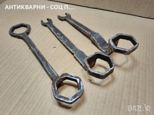 Комплект Стари Ковани Каруцарски Ключове / 3 Броя. / НОМЕР 1678., снимка 3 - Антикварни и старинни предмети - 53782231