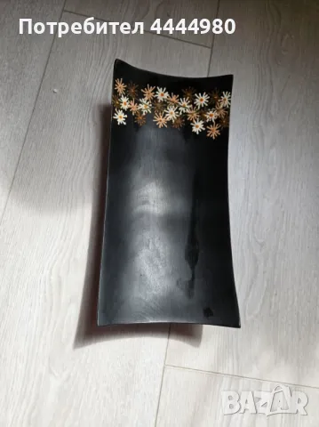 Бамбукова, правоъгълна чинийка, ръчна изработка, снимка 3 - Чинии - 49897081