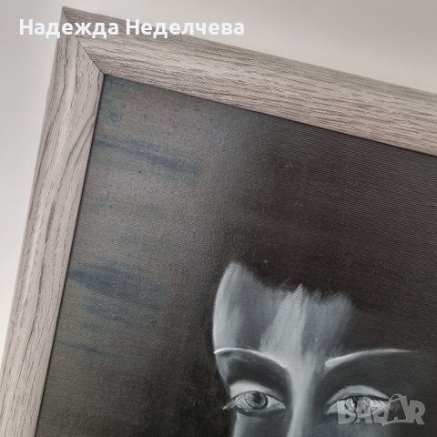 "Сутрешното ми кафе" - авторска картина с маслени бои, снимка 5 - Картини - 44212748