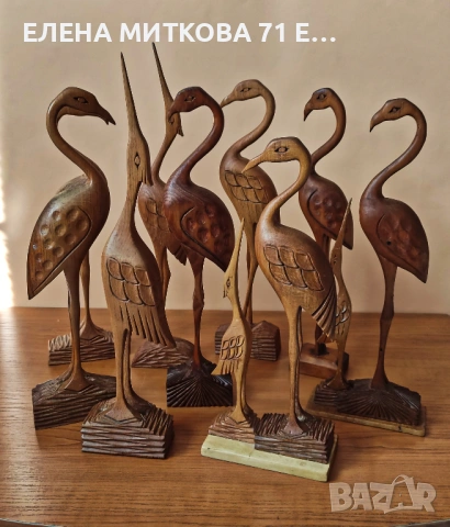 Дървени фигури на птици -ръчна изработка