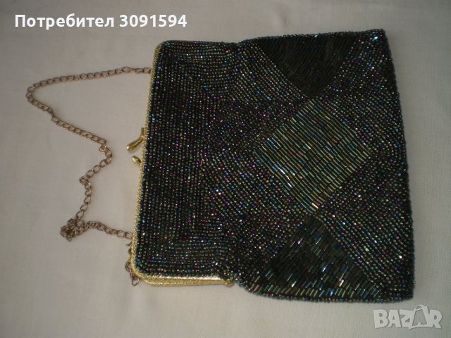 Ретро Дамска чанта портмоне стъклена мъниста хемелеон , снимка 8 - Други ценни предмети - 41701242