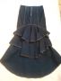 Оригинална, дълга, асиметрична дънкова пола, тип Русалка на модна къща  Аndrea размер L, снимка 2