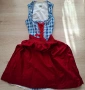 Баварски комплект Dirndl рокля с престилка Cottagecore XS , снимка 1