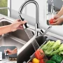 Накрайник за мивка с покритие от никел с три вида струя на 360 градуса, снимка 5