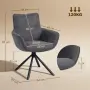 Комплект от 2 трапезни стола HOMCOM, въртящи се, снимка 11