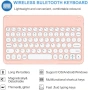 Нова Магнитна Bluetooth клавиатура + калъф iPad 11/10 Gen, розов кейс, снимка 3