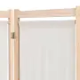 vidaXL Параван за стая, 5 панела, кремав, 200x170x4 cм, текстил, снимка 2