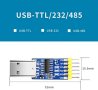 WitMotion USB UART конвертор 3 в 1 Мултифункционален (USB към TTL/USB към RS232/USB към RS485, снимка 2