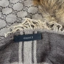 Gucci Fox Fur Wool Silk Scarf stole poncho GG monogram 124x130, снимка 9