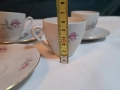 чаша за кафе с чинийка стар български порцелан с рози 28/5, снимка 9