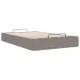 vidaXL Османска рамка за легло без матрак, таупе, 120x200 см, плат, снимка 9