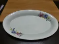 Стар български порцелан плато елипса , снимка 1
