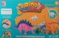 14 броя динозаври в комплект за оцветяване с боички 