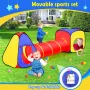 Детска палатка 3 в 1 с тунел Rainbow, снимка 4