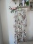 Разкошна нова дълга елегантна рокля флорален десен нежни цветя волани къдри феерична вълнообразна , снимка 9