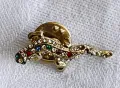 Миниатюрна брошка vintage гущер Германия, снимка 12