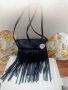 Малка чанта с ресни Черна, снимка 3