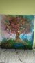 Ръчно рисувана картина на платно "Дърво" маслени бои, снимка 1 - Картини - 42309287