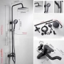 Душ комплект, кръгла регулируема по височина душ система за баня, снимка 6