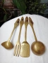 Бронзови прибори за готвене със седефени дръжки , снимка 3