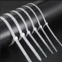 Комплект 100 бели кабелни връзки 2.5 x 200 mm, снимка 2