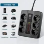 Разклонител за контакт 220V ,6 гнезда, 5 USB, 1 Type C  със защита, снимка 1