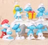 Комплект 12бр пластмасови фигурки Смърфовете The Smurf фигурки за торта, снимка 4