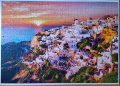 Продавам пъзел Trefl 1000 части, Sunset over Santorini, снимка 1 - Пъзели - 36214353