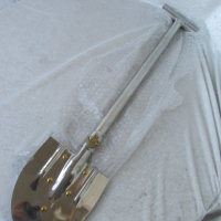 Нова, малка лопатка - шансов инструмент от неръждаема хром никелова стомана,арт,старинна,винтидж, снимка 1 - Други ценни предмети - 36249268
