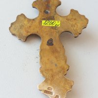 Много рядък бронзов кръст с трицветен емайл.Царска Русия 1877г., снимка 3 - Други ценни предмети - 40955582