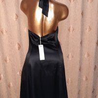 LOORS M Сатенена черна рокля, снимка 5 - Рокли - 38809110