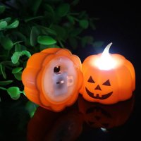 4109 Мини електронна свещ Тиква Halloween декорация, снимка 5 - Декорация за дома - 42491289