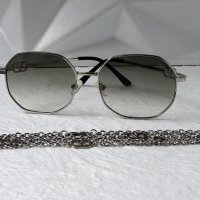 Valentino дамски слънчеви очила Осмоъгълник с верижка синджир, снимка 8 - Слънчеви и диоптрични очила - 41846901