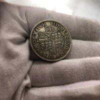Сребърна монета обединено кралство ½ крона, 1940 г, снимка 13 - Нумизматика и бонистика - 40503584