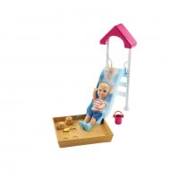BARBIE FAMILY BABYSITTERS Комплект за игра с кукла бебе FXG94, снимка 2 - Кукли - 35812013