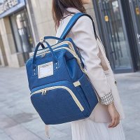 Нова удобна чанта за пелени Раница за детска количка с термо джобове Синя, снимка 6 - Други - 42002732
