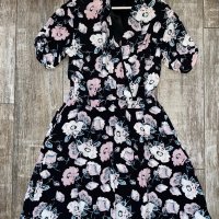 Разкошна нова елегантна рокля флорален принт цветя XL 2XL, снимка 3 - Рокли - 40241517