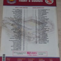 Уест Хям Юнайтед оригинални стари футболни програми от 1995, 1997, 1998, 2000, 2002, 2003 г., снимка 11 - Фен артикули - 31455531