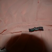 Бледо розова тюлена риза с връзване на яката, снимка 4 - Ризи - 42150955