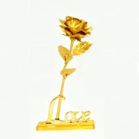 24K Gold Rose Златна роза Луксозен подарък за Св. Валентин, снимка 14 - Подаръци за жени - 39614007