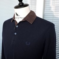 Fred Perry Men`s Casual Polo Shirt -мъжка тъмно-синя поло блуза  размер S, снимка 3 - Блузи - 44242923