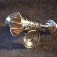 Сребърни сребро с позлата и ниело чифт руски перфектни чашки чаша, снимка 9 - Антикварни и старинни предмети - 39567516