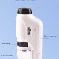 Комплект мини джобен микроскоп 60 до 120x преносим лабораторен микроскоп с LED светлина, снимка 5 - Други - 40932477