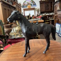Стара кожена фигура от кон. №3650, снимка 1 - Антикварни и старинни предмети - 40078203