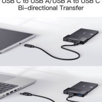 USB 3.2 Gen 2 SATA адаптер за 2,5/3,5 инча SSD/HDD с двупосочен трансфер, UA1006, снимка 2 - Друга електроника - 40940505